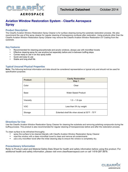 Product Info – Clearfix Aerospace