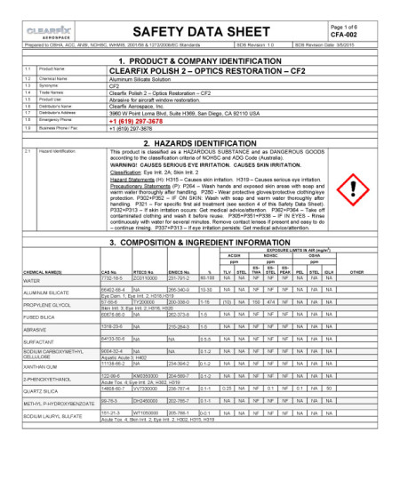 Product Info – Clearfix Aerospace
